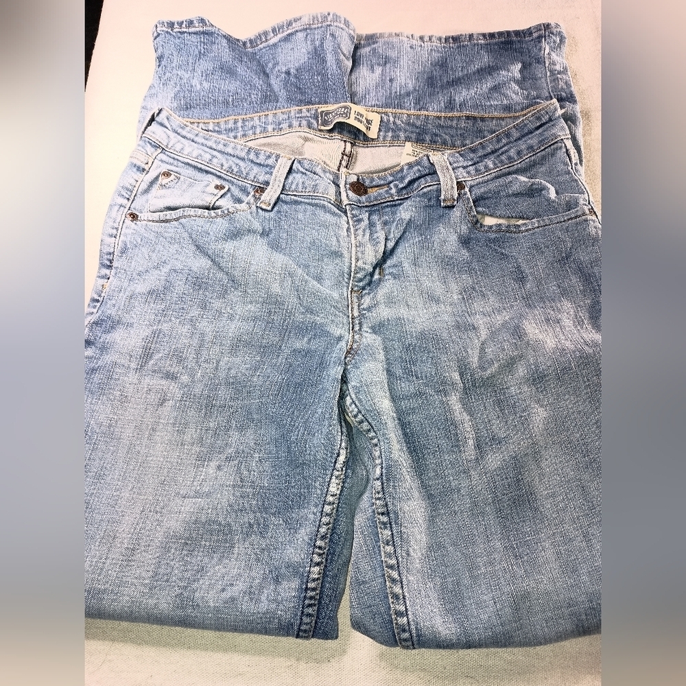 2/$30 LEVI STRAUSS Light Blue acid wash Vintage Lowrise Boot cut Jeans (#1,032)